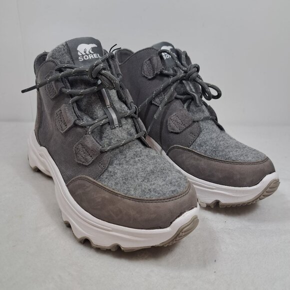 Sorel Kinetic Breakthru Caribou Women’s Waterproof Boots Gray Size 10 NL4903-052 - Picture 1 of 12